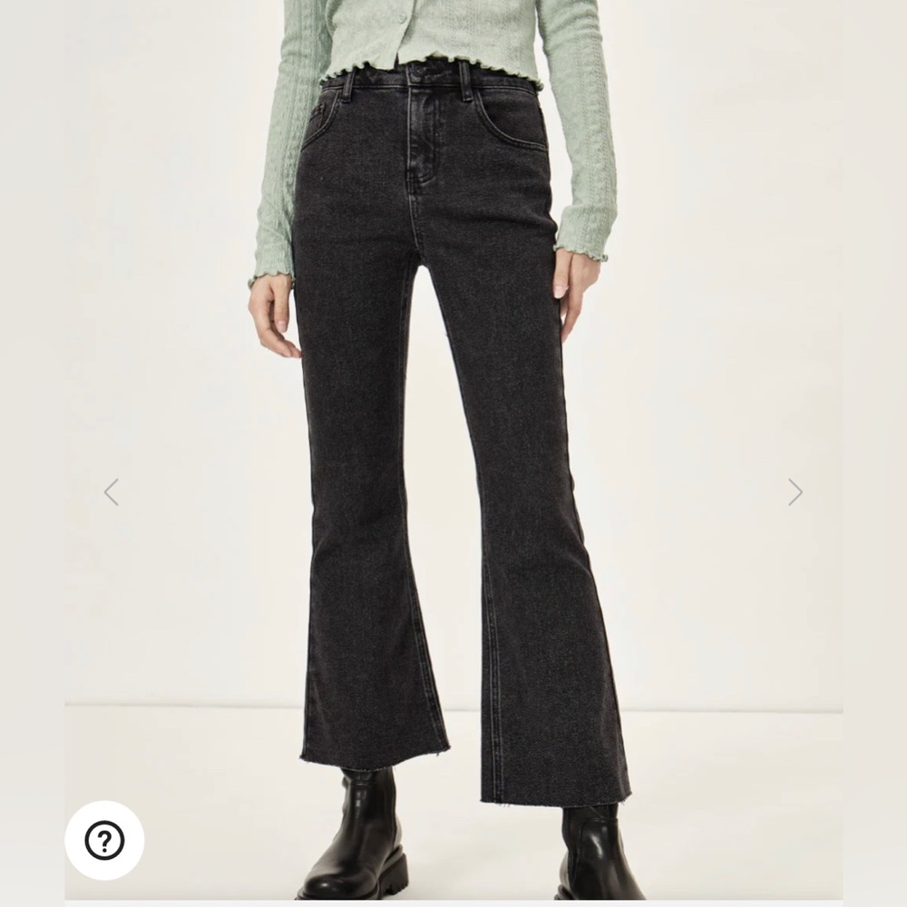 Topshop Black Flare Jeans
